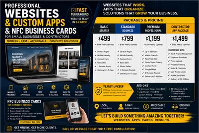 PROFESSIONAL WEBSITES, CONTRACTOR APPS & NFC BUSINESS CARDS