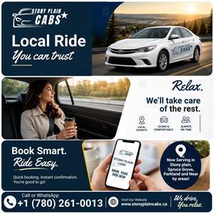 Book Stony Plain Taxi Online for Instant Pickup