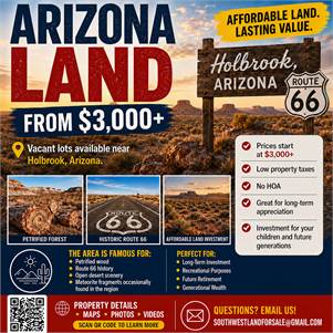 Arizona Land from Just $3,000+ – Affordable Desert Real Estate with Long-Term Potenti