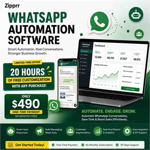 Zipprr WhatsApp Automation Software – Enterprise-Grade Messaging Stack, $490